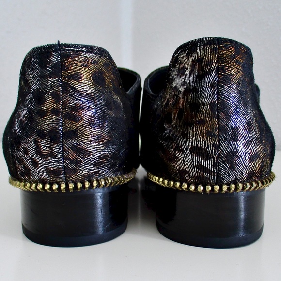 Adrianna Papell Metallic Cheetah Paxton Oxfords - Picture 5 of 10